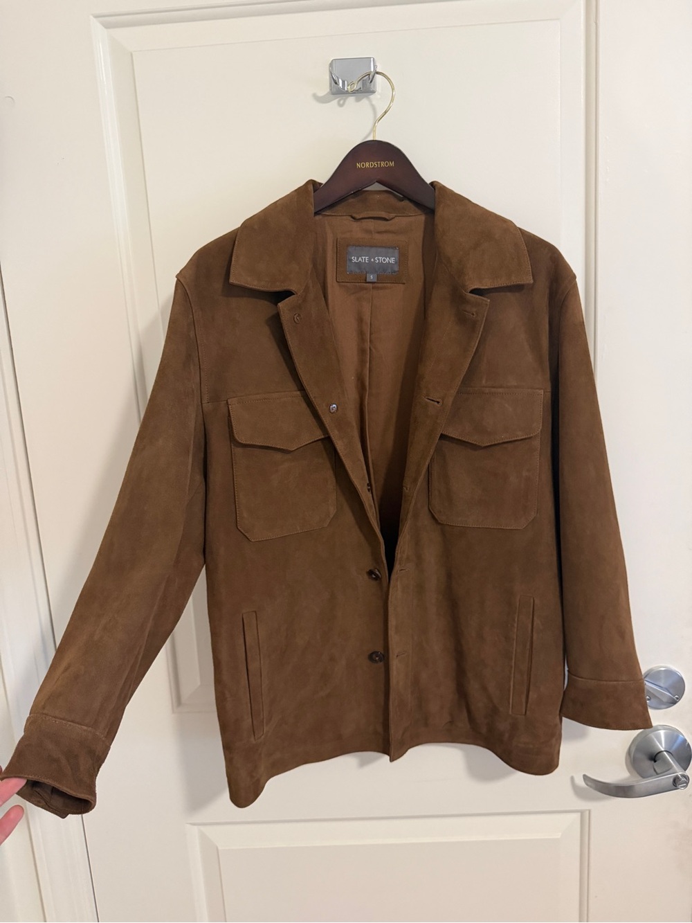Slate & Stone Men's Tan Suede Shirt Jacket